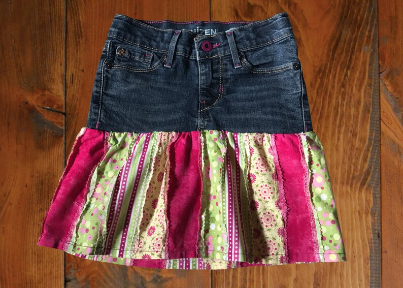 Jelly Roll Denim Upcycled Skirt Size 8 - Etsy