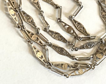 Antique German Sterling Muff Guard Chain