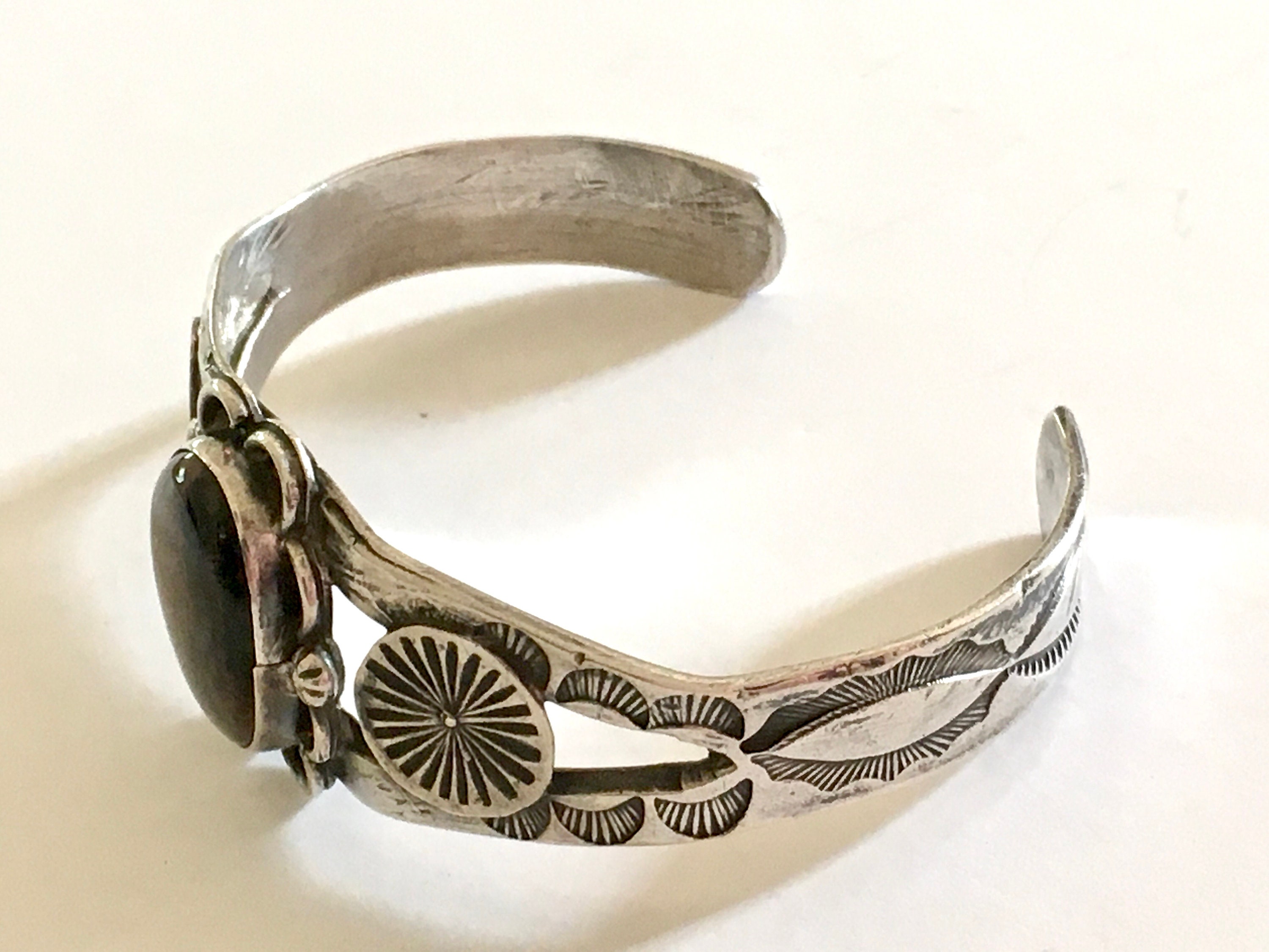 Vintage Old Pawn Native American Navajo Sterling Cuff Bracelet - Etsy
