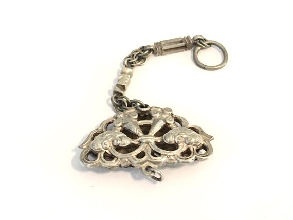 Antique Qing Dynasty Silver Chatelaine  Chinese B… - image 5