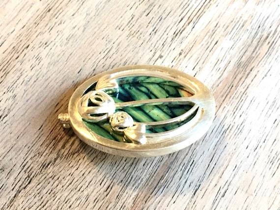 Heathergems Macintosh Rose Brooch Made in Scotland