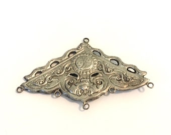 Antique Qing Dynasty Pendant Bat Protecting Rooftop Rare Hakka Adornment