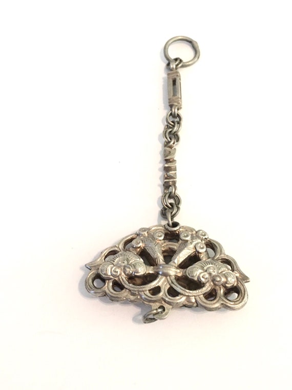 Antique Qing Dynasty Silver Chatelaine  Chinese B… - image 2