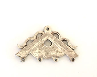Antique Qing Dynasty Silver Pendant Chinese Chatelaine