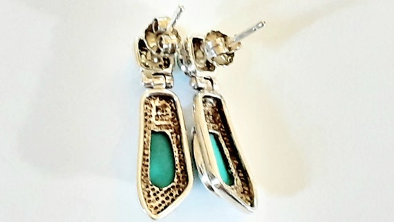 Vintage Whitney Kelly Earrings Sterling and Turqu… - image 4