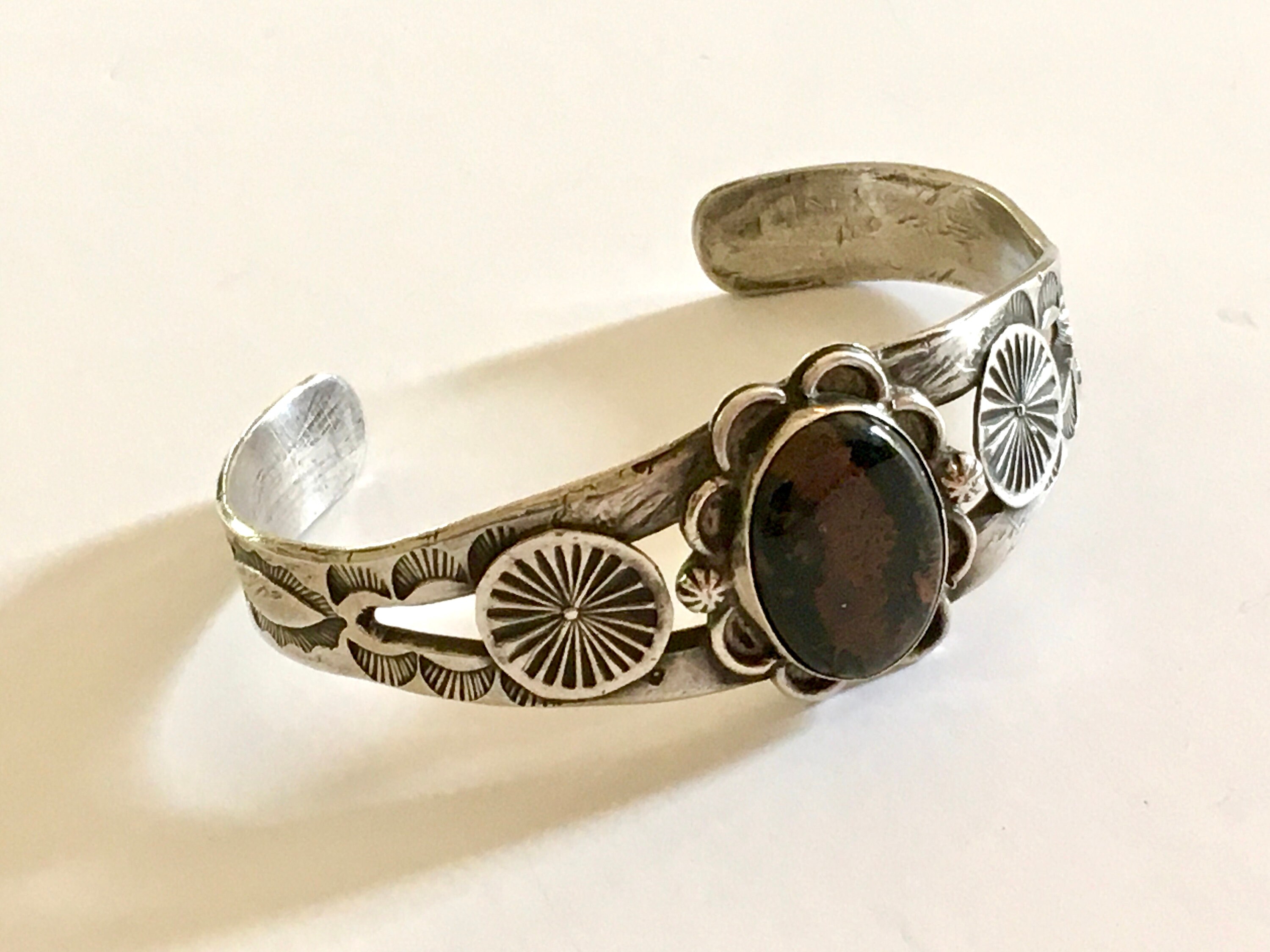 Vintage Old Pawn Native American Navajo Sterling Cuff Bracelet - Etsy