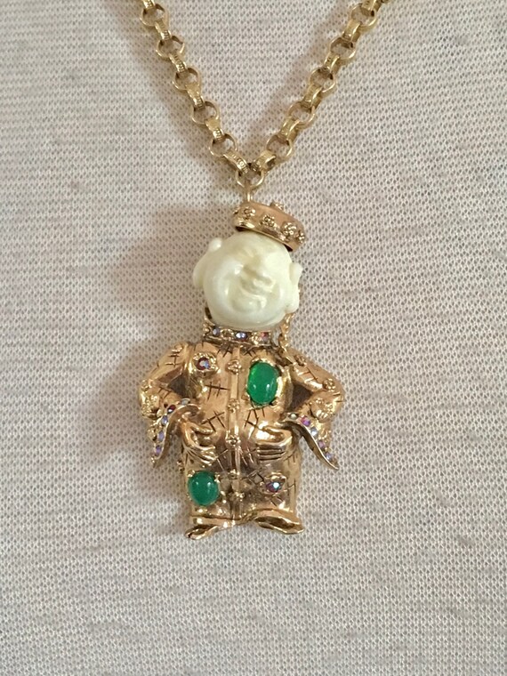 Vintage 60s Coolie Man Pendant Necklace by ART / R