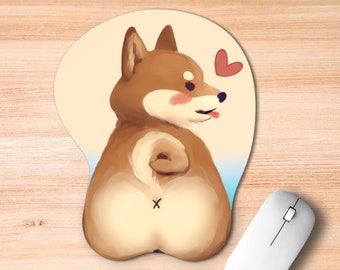 Shiba Inu Butt ergonomic padded 3D mouse pad