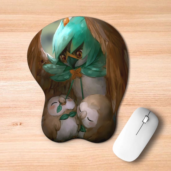 Rowlet and Decidueye 3D mousepad Pokemon