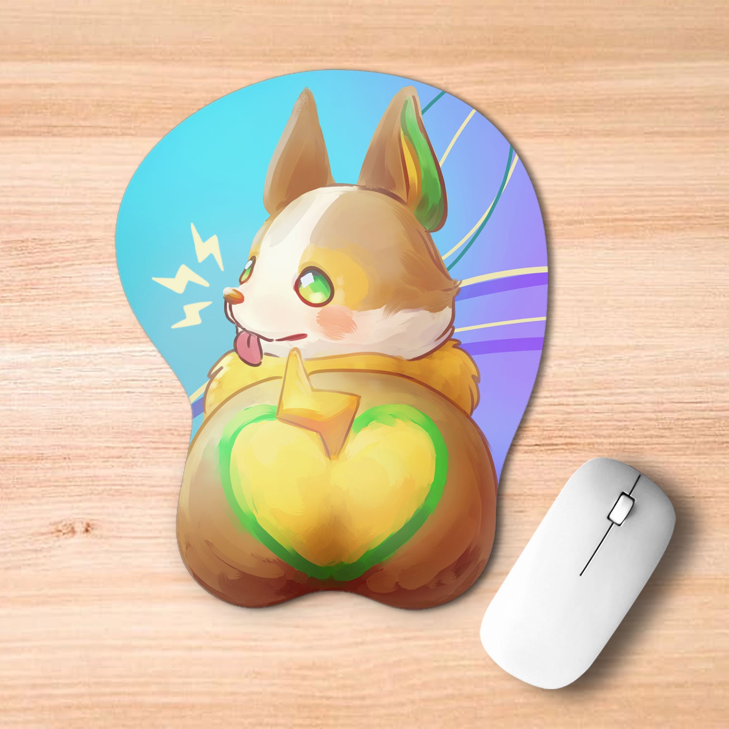 123Arts 3D Funny Corgi Butt Shape Silicone Mouse Pad Mouse Mat- 8.6X10 - View #5