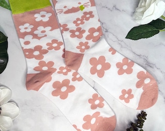 Bunny Crew Socks | Novelty socks gift for bunnies and rabbit lovers