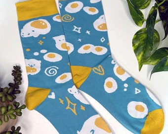Egg Animals Crew Socks | Novelty socks with egg-shaped animals | perfect gift for egg lover