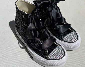 Kids Converse with crystal bling!