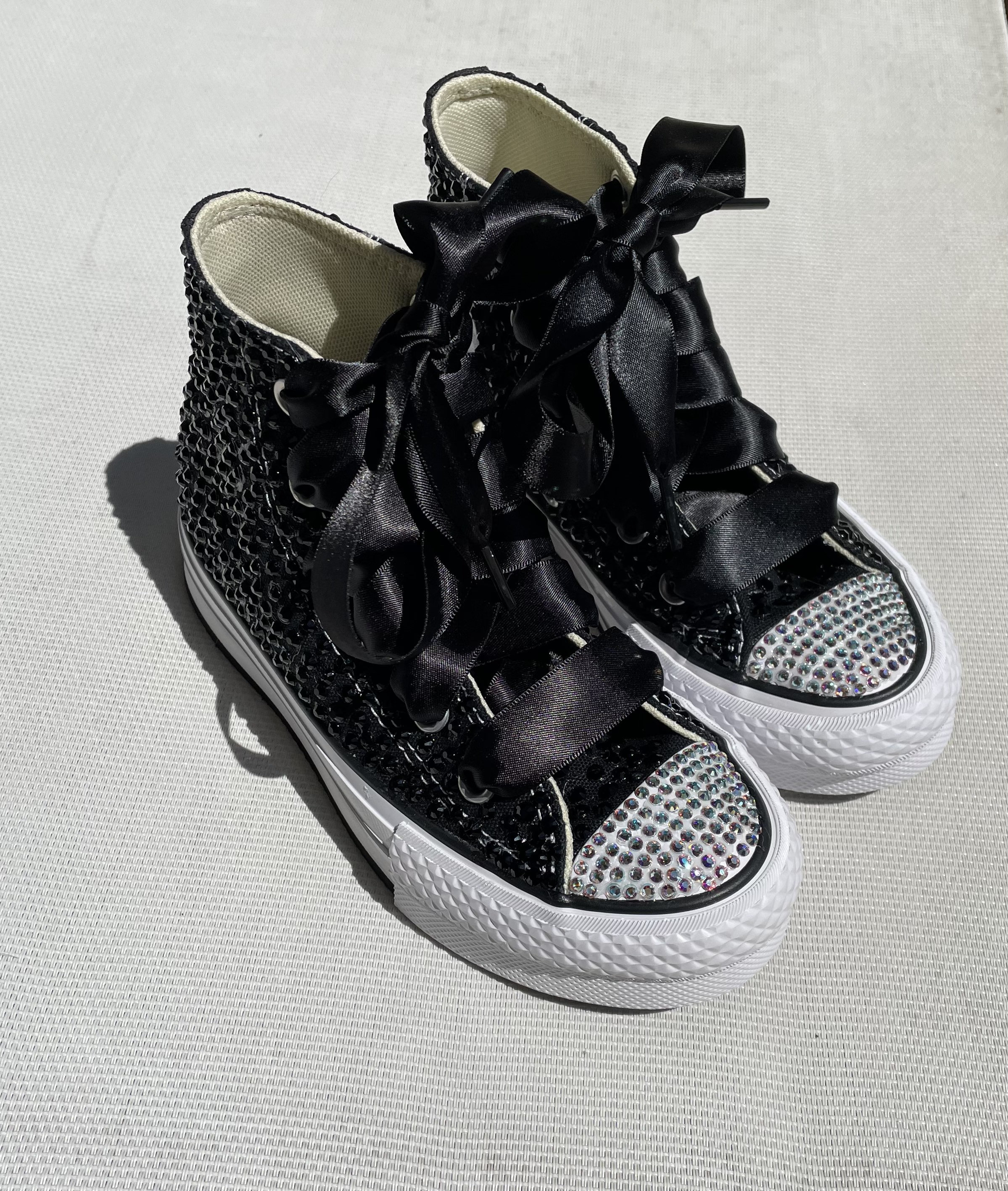 Black glitter converse France