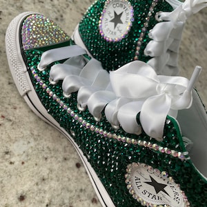 Converse high top completely covered crystal bling!