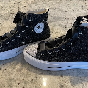 Converse with crystal bling!