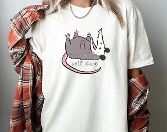Opossum Shirt, Opossum Self Care Shirt, Self Care Shirt, Funny Animal Shirt, Possum Shirt, Anxiety Shirt, Funny Anxiety Shirt