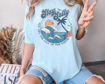 Stay Salty Bible Verse Shirt Christian Shirt Beach TShirt Faith Based Christian TShirts Modest Christian Faith Based Shirt Coconut Girl Tee