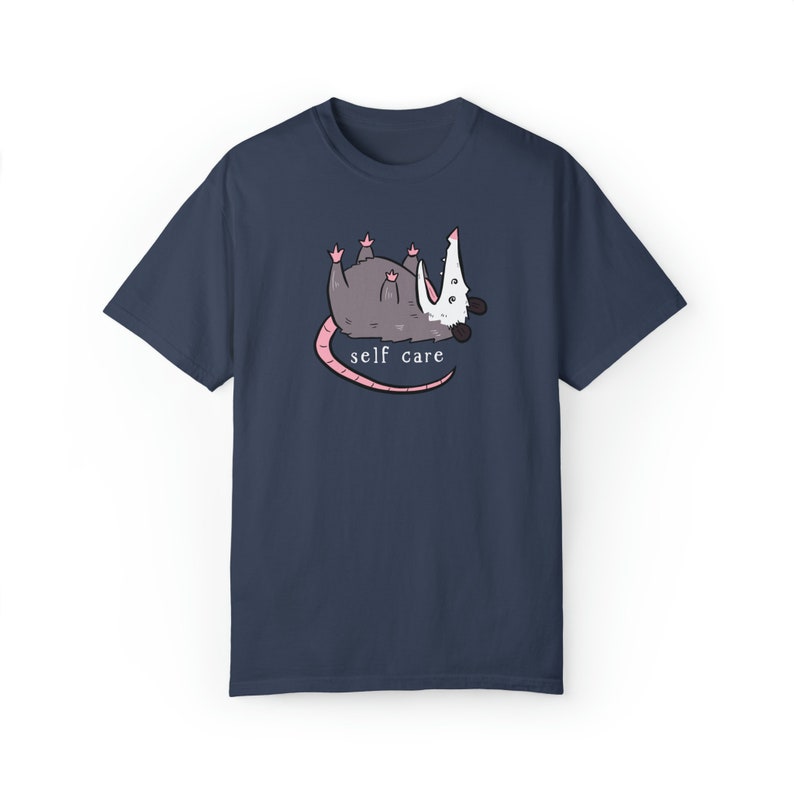 Opossum Shirt, Opossum Self Care Shirt, Self Care Shirt, Funny Animal Shirt, Possum Shirt, Anxiety Shirt, Funny Anxiety Shirt Midnight