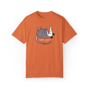 Opossum Shirt, Opossum Self Care Shirt, Self Care Shirt, Funny Animal Shirt, Possum Shirt, Anxiety Shirt, Funny Anxiety Shirt Burnt Orange