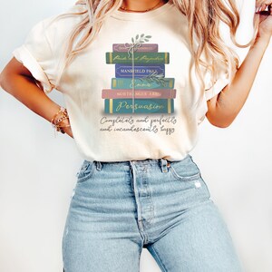 Jane Austen Book Collection Shirt, Pride and Prejudice Shirt, Aesthetic Literary Shirt, Jane Austen Shirt, Bookworm Shirt, Book Lover Gifts