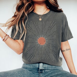 Sunburst Vintage Comfort Colors, Garment Dyed, Boho, Übergroßes, Vintage Tshirt