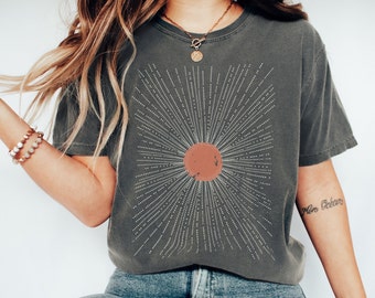 Sunburst Vintage Comfort Colors, Garment Dyed, Boho, Oversized, Vintage Tshirt