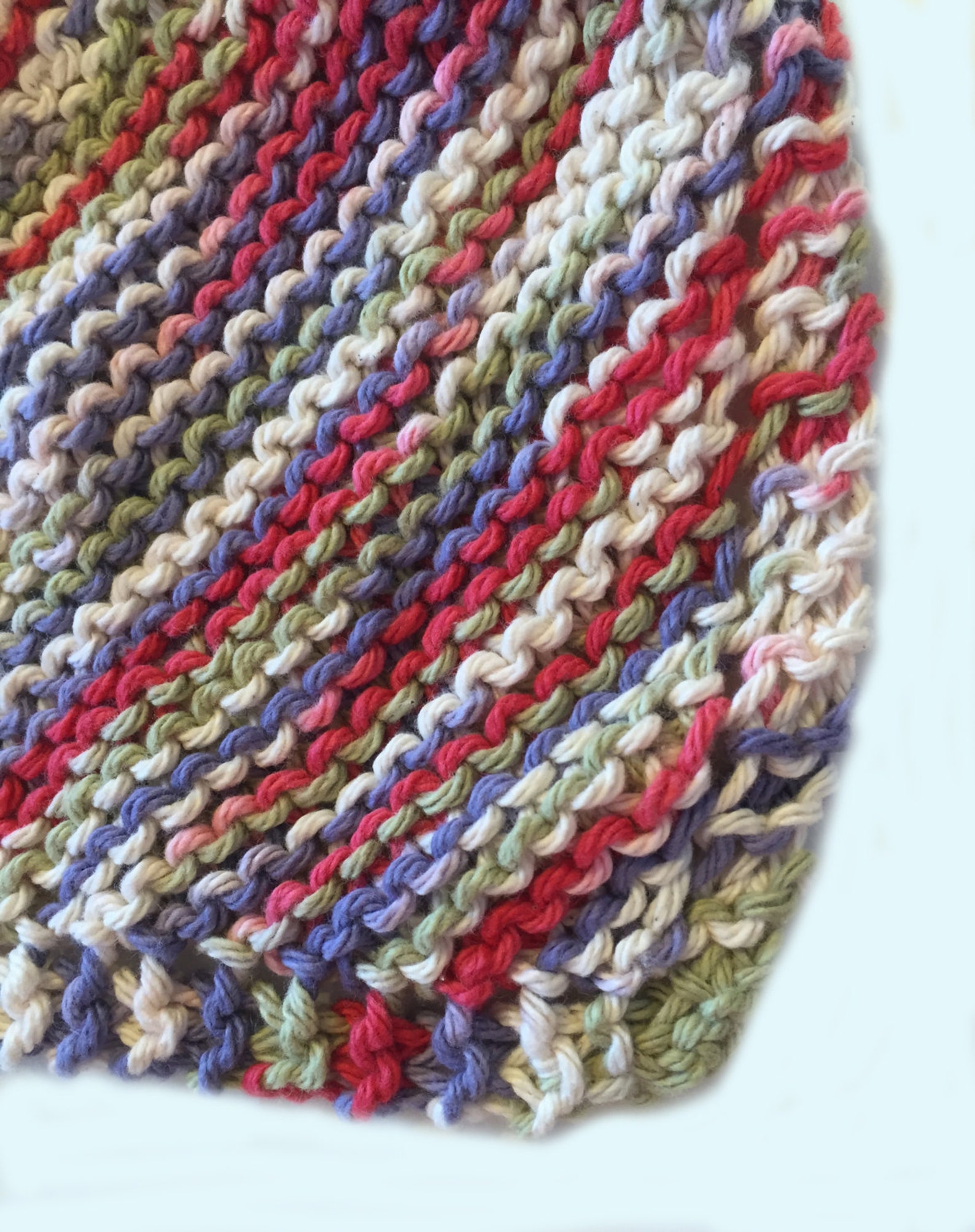 Knit Dishcloth & Towel Set, Knit Dishcloths, Handknit Towel, Cotton