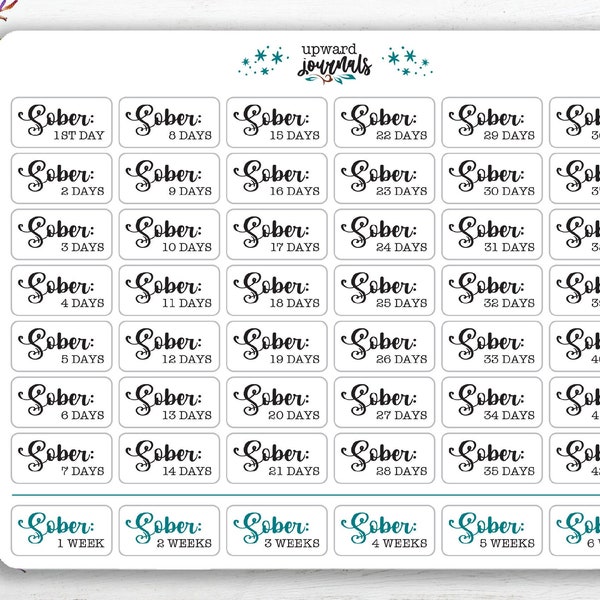 Sobriety Calendar Etsy