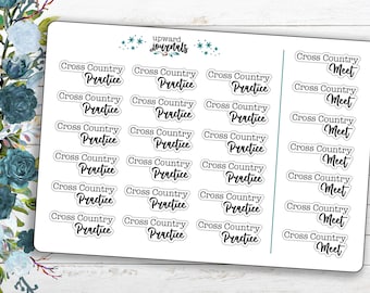 Cross Country Practice & Meet Planner Stickers