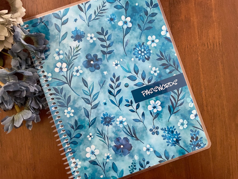 Internet Passwords Keeper 7x9 Notebook ~ Logins Journal for ...