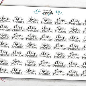 Choir Practice ~ Stickers for Planner/Calendar ~ School, Church, Singing, Voice, Music, Concert, Chorus, Choral, Music, Sight Reading