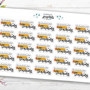 Substitute Teaching Planner Stickers: Job Tracker, Schedule (Printed)