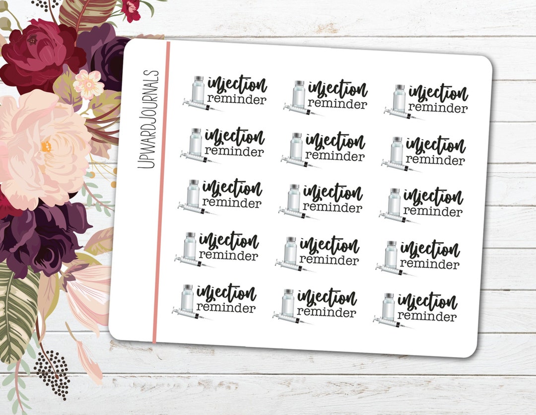 Injection Reminder Planner Stickers Medication Diabetes - Etsy