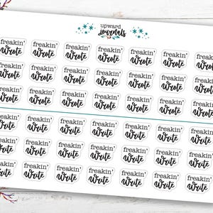 Freakin&#39; Wrote/Write Writing Planner Stickers ~ Author, Writer, Novelist, Editor, Indie, Inspirational, Writing, Poetry, Journalist, Printed