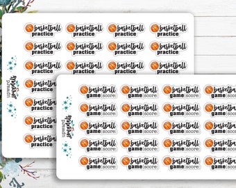 Basketball Practice & Game Planner Stickers