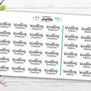 Wrestling Practice & Match Planner Stickers