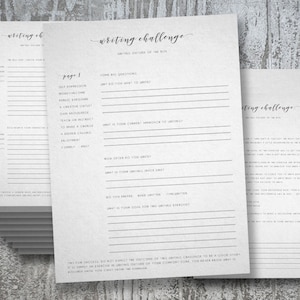Writer's Block Worksheet Packet: Creative Writing Prompts (Digital Download)