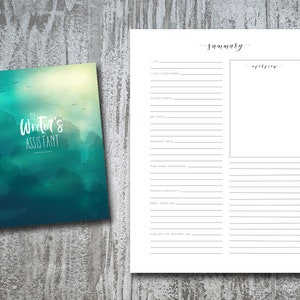 8.5x11 Fiction Novel Writing Planner / Packet ~ Outline, Template, Character Development ...