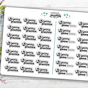 Soccer Practice & Game Planner Stickers: Sports Season Decoration