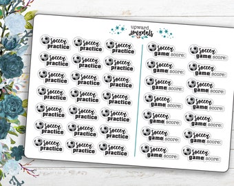 Soccer Practice & Game Planner Stickers: Sports Season Decoration