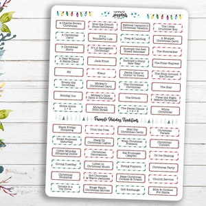 Christmas Movie & Traditions Planner Stickers