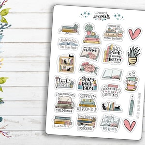 I Love Reading Planner Stickers ~ Authors, Writers, Readers, Librarians ~ Unique Reading and Book Lovers Gifts Reading Enthusiast