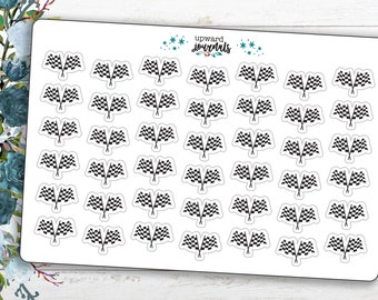 Checkered Flags Racing Planner Stickers: Race Day, Daytona 500