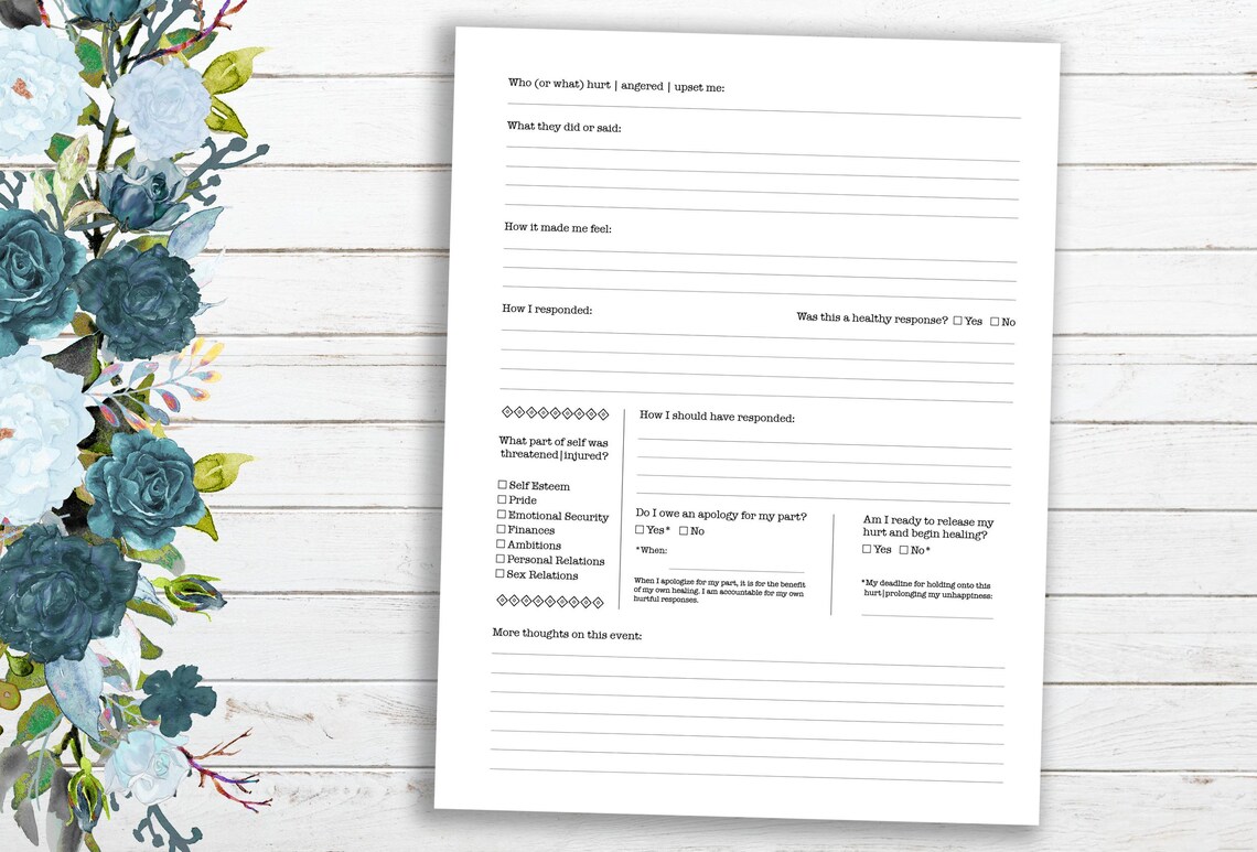 Doing Shadow Work Worksheet.pdf Guided Shadow Work Worksheet: Mental Health Printable (PDF Download) - Etsy