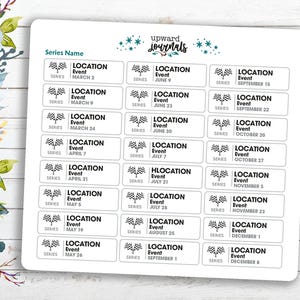 2025/2026 Racing Schedule Stickers: Planner Calendar Decals