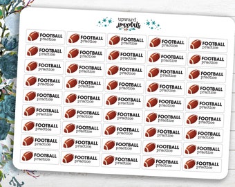 Football Practice Planner Stickers: Sports Season Stickers