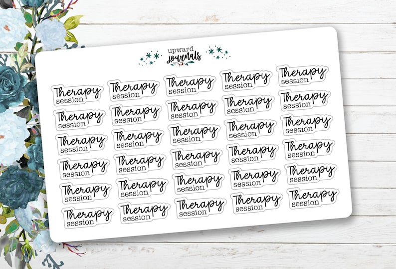 Therapy Session Planner Stickers: Mental Health Appointment Tracker ...