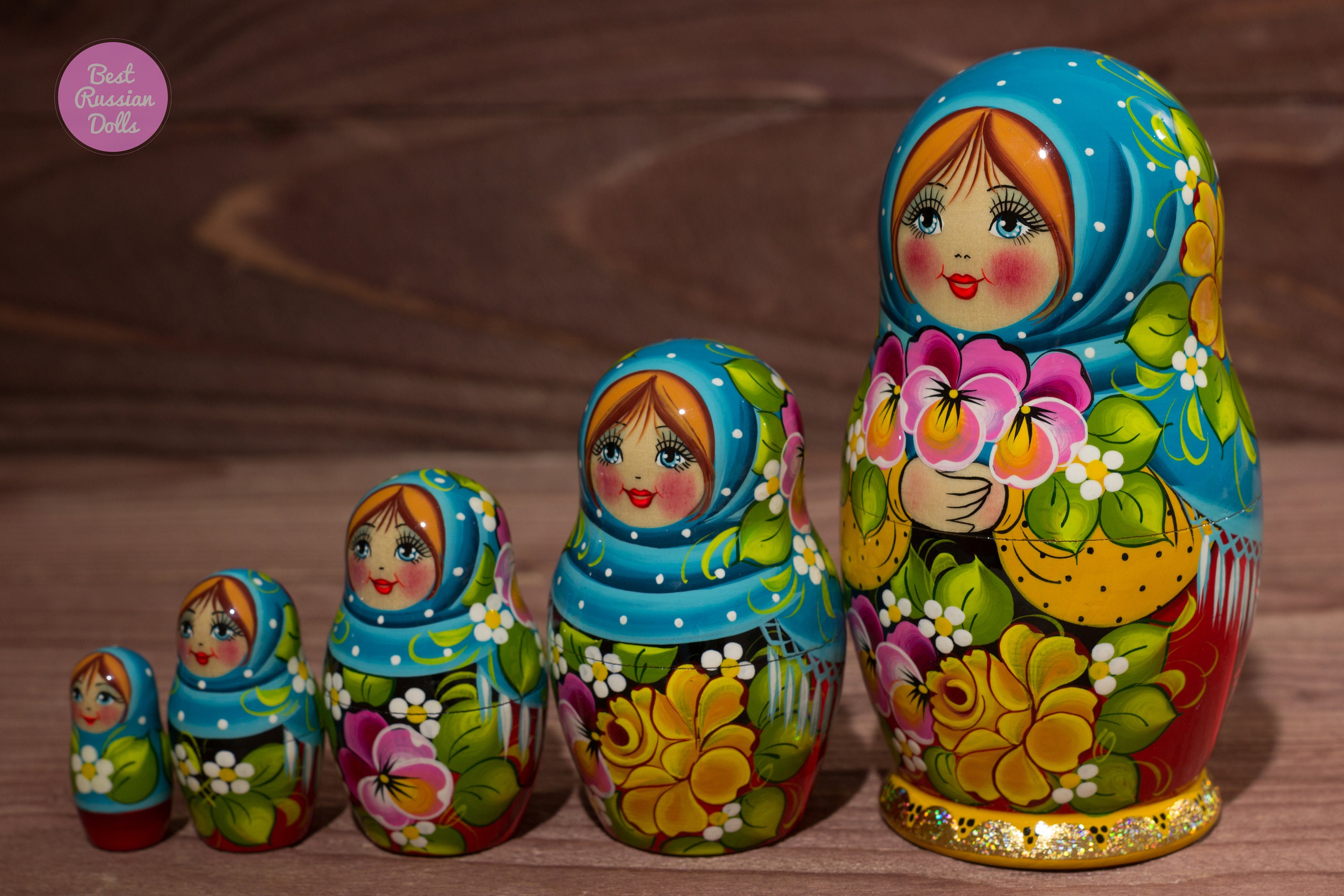 Handpainted matryoshka Gift for woman Handmade russian Etsy