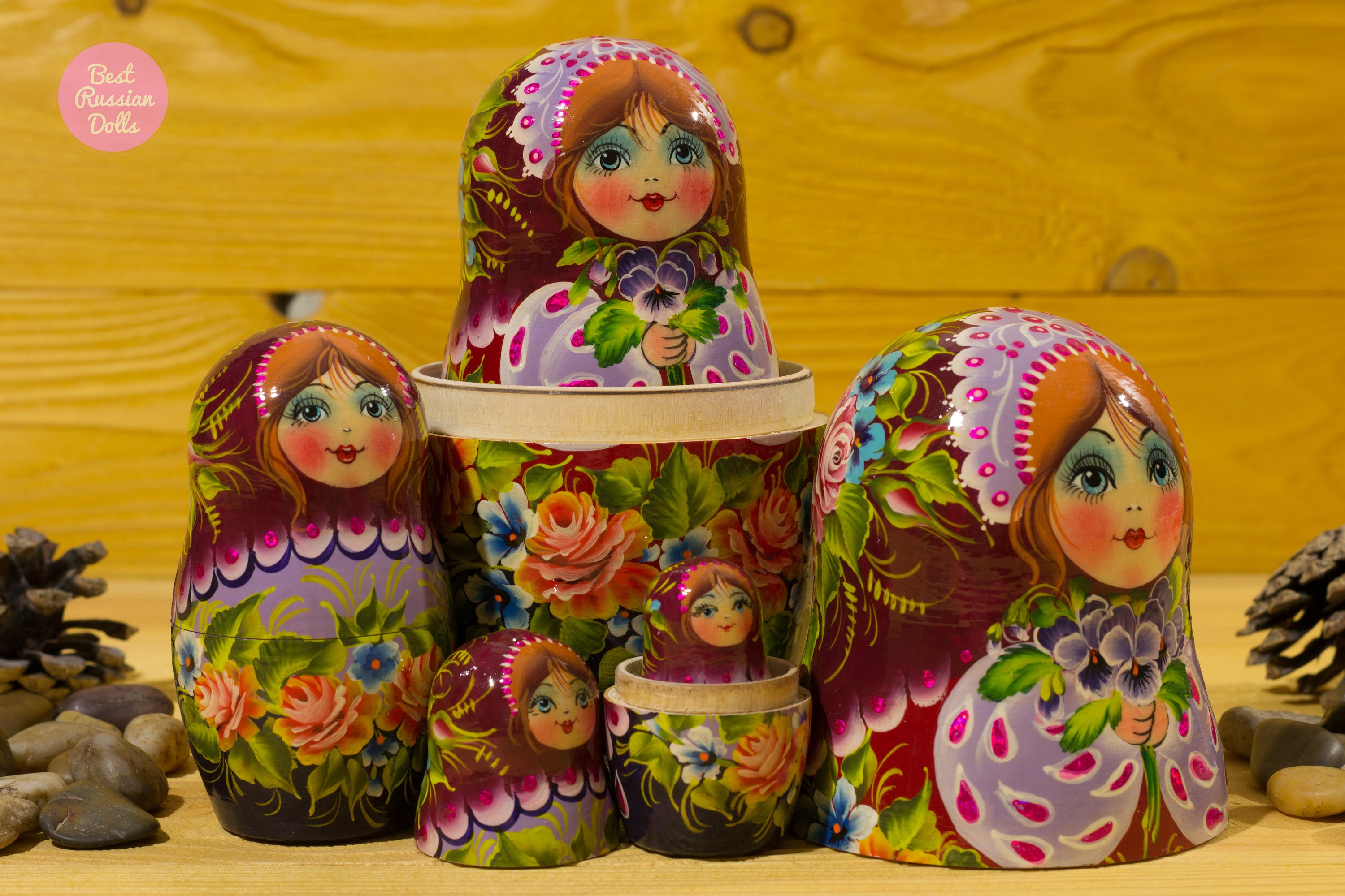 Russian nesting doll Gift for sister Handmade babushka in Etsy